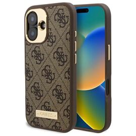 Guess 4G Logo Plate MagSafe iPhone 16 Plus Case - Brown - Apple Cases - Cases - Techbox