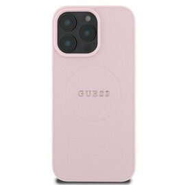 Guess Grained Ring MagSafe iPhone 16 Pro Case - Pink | Techbox