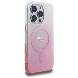 Guess IML Glitter Gradient MagSafe Case for iPhone 16 Pro - Pink | Techbox