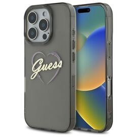 Guess IML Heart Case for iPhone 16 Pro Max - Black | Techbox