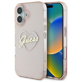 Guess IML Heart iPhone 16 Case - Pink | Techbox