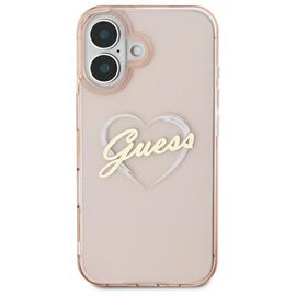Guess IML Heart iPhone 16 Case - Pink | Techbox