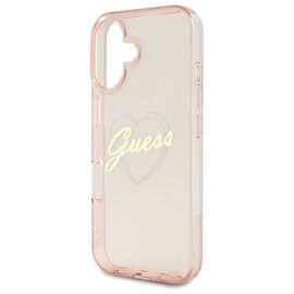 Guess IML Heart iPhone 16 Case - Pink | Techbox