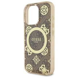 Guess IML Peony On 4G Background MagSafe Case for iPhone 16 Pro - Brown | Techbox