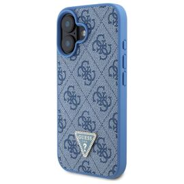 Guess Leather Metal Logo Strass Crossbody Case for iPhone 16 - Blue - Apple Cases - Cases - Techbox