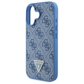 Guess Leather Metal Logo Strass Crossbody Case for iPhone 16 - Blue - Apple Cases - Cases - Techbox