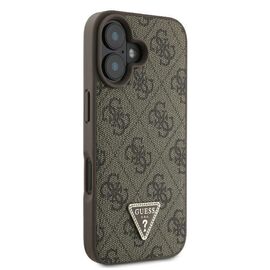 Guess Leather Metal Logo Strass Crossbody Case for iPhone 16 - Brown - Apple Cases - Cases - Techbox