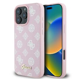Guess Peony Script Logo MagSafe iPhone 16 Pro Case - Pink - Apple Cases - Cases - Techbox
