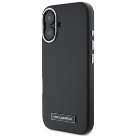 Karl Lagerfeld FW Metal Plate MagSafe iPhone 16 Plus Case - Black | Techbox