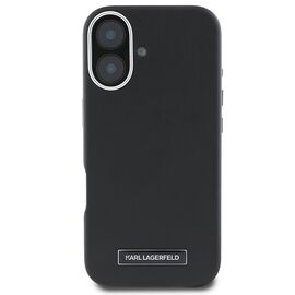 Karl Lagerfeld FW Metal Plate MagSafe iPhone 16 Plus Case - Black | Techbox