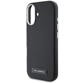 Karl Lagerfeld FW Metal Plate MagSafe iPhone 16 Plus Case - Black | Techbox