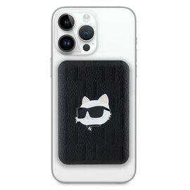 Karl Lagerfeld Powerbank inductive KLPB5FPGKSCHHK 16W 5000mAh black/black Choupette Head Pin MagSafe - Powerbanks - Smartphone Chargers - Techbox
