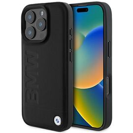 BMW Leather Hot Stamp MagSafe iPhone 16 Pro Max Case - Black - Apple Cases - Cases - Techbox