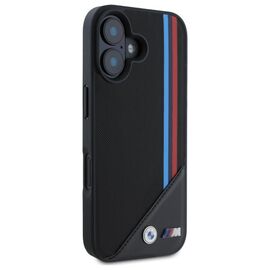 BMW M Meshed Tricolor Stripes MagSafe case for iPhone 16 - black | Techbox