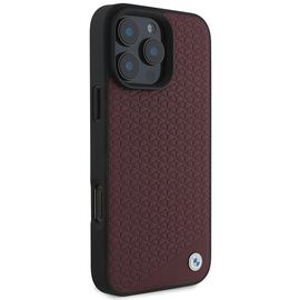 BMW Sign Leather Diamond Metal Logo MagSafe Case for iPhone 16 Pro Max - Red - Apple Cases - Cases - Techbox
