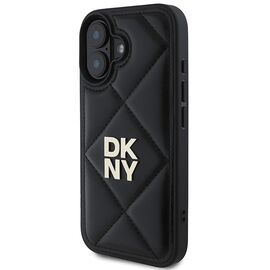DKNY Quilted Stack Logo iPhone 16 Case - Black - Apple Cases - Cases - Techbox