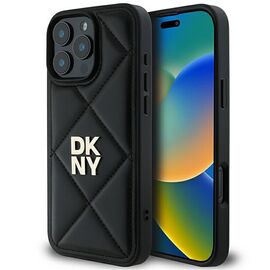 DKNY Quilted Stack Logo iPhone 16 Pro Case - Black - Apple Cases - Cases - Techbox