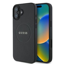 Guess Grained Gold Ring MagSafe case for iPhone 16 - black - Apple Cases - Cases - Techbox