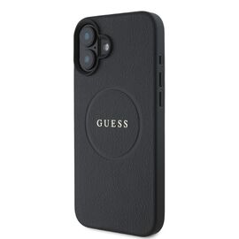 Guess Grained Gold Ring MagSafe case for iPhone 16 - black - Apple Cases - Cases - Techbox