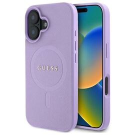 Guess Saffiano MagSafe iPhone 16 Case - Purple - Apple Cases - Cases - Techbox
