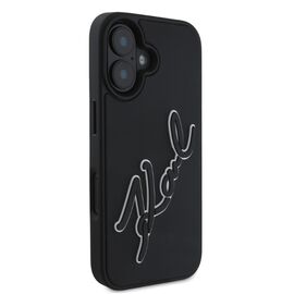 Karl Lagerfeld 3D Rubber Signature iPhone 16 Case - Black - Apple Cases - Cases - Techbox