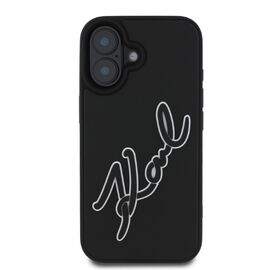 Karl Lagerfeld 3D Rubber Signature iPhone 16 Case - Black - Apple Cases - Cases - Techbox