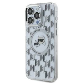 Karl Lagerfeld IML Monogram Karl &amp; Choupette Head MagSafe iPhone 15 Pro Case - Clear | Techbox