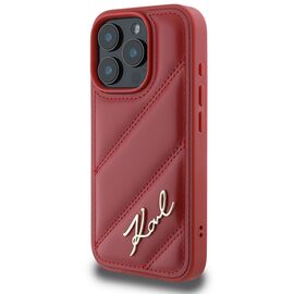 Karl Lagerfeld Quilted Signature iPhone 16 Pro Case - Red - Apple Cases - Cases - Techbox