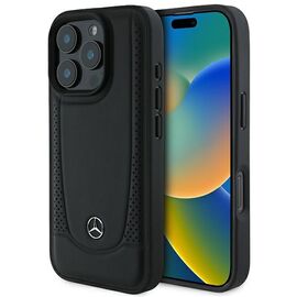 Mercedes Leather Urban Case for iPhone 16 Pro Max - Black | Techbox