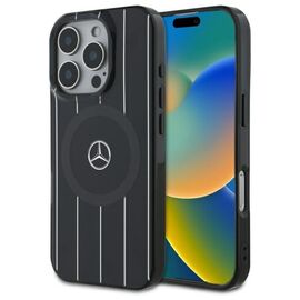 Mercedes MB Double Layer Crossed Lines MagSafe iPhone 16 Pro Case - Black | Techbox