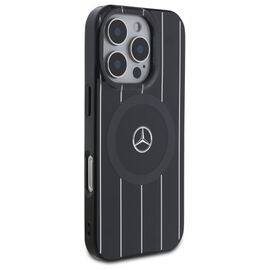 Mercedes MB Double Layer Crossed Lines MagSafe iPhone 16 Pro Case - Black | Techbox