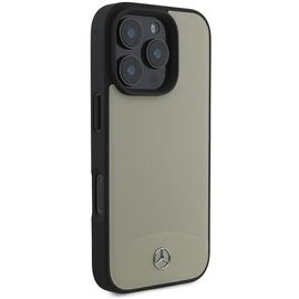 Mercedes MB Textured and Plain Leather MagSafe case for iPhone 16 Pro Max - beige | Techbox