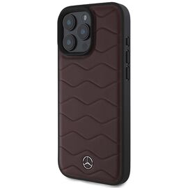 Mercedes MB Waves Leather Case for iPhone 16 Pro Max - Red | Techbox