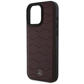 Mercedes MB Waves Leather Case for iPhone 16 Pro Max - Red | Techbox