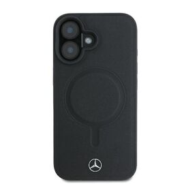 Mercedes Smooth Leather MagSafe iPhone 16 Plus Case - Black | Techbox