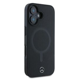 Mercedes Smooth Leather MagSafe iPhone 16 Plus Case - Black | Techbox