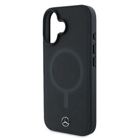 Mercedes Smooth Leather MagSafe iPhone 16 Plus Case - Black | Techbox