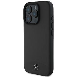 Mercedes Textured And Plain Leather MagSafe case for iPhone 16 Pro Max - black | Techbox