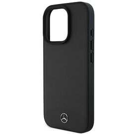 Mercedes Textured And Plain Leather MagSafe case for iPhone 16 Pro Max - black | Techbox
