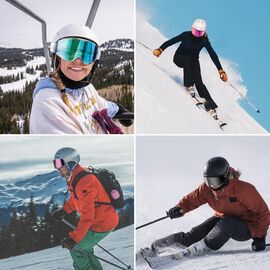 Qunature Black Frameless Ski Goggles - Black - Ski - Sports & Fitness - Techbox