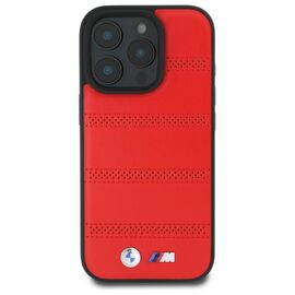 BMW M Perforated And Stitched Line MagSafe case for iPhone 16 Pro Max - red | Techbox