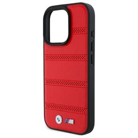 BMW M Perforated And Stitched Line MagSafe case for iPhone 16 Pro Max - red | Techbox