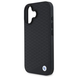 BMW BMHMP16S23RDDK iPhone 16 6.1" black/black hardcase Sign Leather Diamond Metal Logo MagSafe - Apple Cases - Cases - Techbox