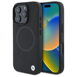 BMW BMHMP16X23RTPK iPhone 16 Pro Max 6.9" black/black hardcase Sign Leather Half Textured And Circle MagSafe - Apple Cases - Cases - Techbox