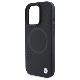 BMW BMHMP16X23RTPK iPhone 16 Pro Max 6.9" black/black hardcase Sign Leather Half Textured And Circle MagSafe - Apple Cases - Cases - Techbox