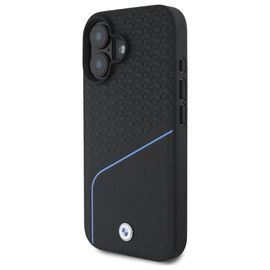 BMW BMHMP16S23RDCLK iPhone 16 6.1" black/black hardcase Sign Leather Textured And Line MagSafe - Apple Cases - Cases - Techbox
