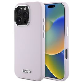 DKNY DKHMP16XSMCHLP iPhone 16 Pro Max 6.9" pink/pink hardcase Liquid Silicone Small Metal Logo MagSafe - Apple Cases - Cases - Techbox
