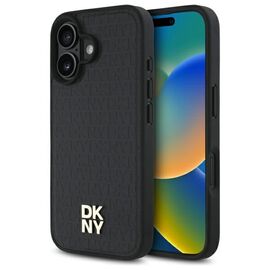 DKNY DKHMP16SPSHRPSK iPhone 16 6.1" hardcase black/black Repeat Pattern Stack Logo MagSafe - Apple Cases - Cases - Techbox