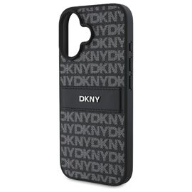 DKNY DKHCP16SPRTHSLK iPhone 16 6.1" black/black hardcase Texture Pattern Tonal Stripe - Apple Cases - Cases - Techbox