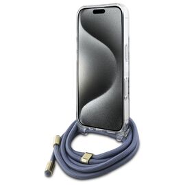 Guess GUHCP16XHC4SEB iPhone 16 Pro Max 6.9" blue/blue hardcase Crossbody Cord 4G Print - Apple Cases - Cases - Techbox